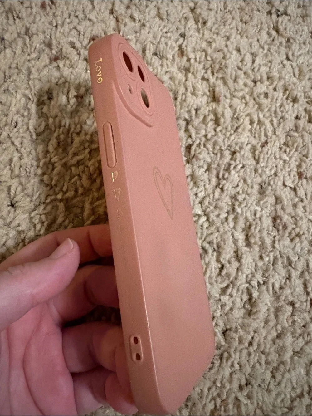 Pink Heart Silicone iPhone 13 Case